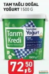 TARIM KREDİ TAM YAĞLI DOĞAL YOĞURT 1500 G fiyat ve kampanya bilgisi